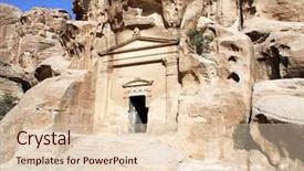  Presentation with moses - Beautiful slides featuring moses - entrance in cave temple backdrop and a lemonade colored foreground