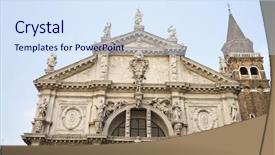  Presentation with moses - Slide deck featuring moses - facade of san moise church background and a  colored foreground