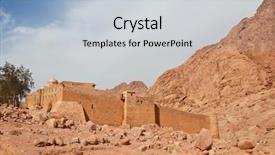  Presentation with moses - PPT layouts featuring moses - fortress walls of the monastery background and a light gray colored foreground