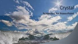  Presentation with blue waves - Cool new slide set with moses - pass between sea waves backdrop and a  colored foreground