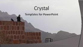  Presentation with moses - Slide deck consisting of moses - pilgrim admiring view on mount background and a  colored foreground