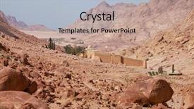  Presentation with moses - Audience pleasing slides consisting of moses - view of path and desert backdrop and a coral colored foreground