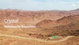  Presentation with moses - Beautiful PPT theme featuring moses - view of path and desert backdrop and a coral colored foreground