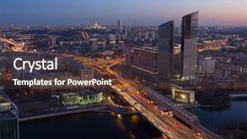  Presentation with under construction - Audience pleasing presentation design consisting of moskva - residential building under construction third backdrop and a tawny brown colored foreground