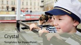  Presentation with binocular - Slide deck with moskva - two little boys one background and a light gray colored foreground