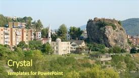  Presentation with albania - Beautiful slide deck featuring businesswoman points a finger at sketch of plane and beach island on a black background holiday planning dream about vacation the formation of ideas backdrop and a dark gray colored foreground