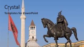  Presentation with hero - Slide set consisting of mosque and the clock tower background and a teal colored foreground