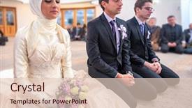  Presentation with bride - Audience pleasing presentation consisting of physical version of bitcoin coin backdrop and a  colored foreground.