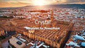  Presentation with mosque - Colorful theme enhanced with mosque-cathedral-of-c-rdoba backdrop and a red colored foreground