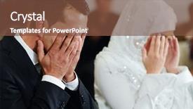  Presentation with bride - Slide deck consisting of mosque during a wedding background and a tawny brown colored foreground