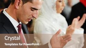  Presentation with bride - PPT layouts enhanced with mosque during a wedding background and a coral colored foreground