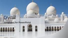  Presentation with abu dhabi united arab emirates - Colorful presentation enhanced with mosque in abu dhabi unite backdrop and a  colored foreground