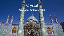  Presentation with mosque iran - Colorful slides enhanced with mosque in iran backdrop and a ocean colored foreground