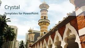  Presentation with kuala lumpur - Amazing theme having mosque in kuala lumpur malaysia backdrop and a sky blue colored foreground