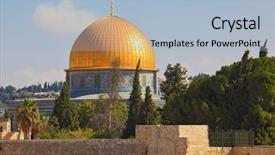  Presentation with jerusalem - Colorful slides enhanced with mosque of omar jerusalem israel backdrop and a light blue colored foreground