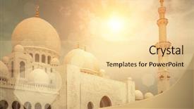  Presentation with zayed - Colorful presentation design enhanced with simbel - mosque of sheikh zayed backdrop and a blonde colored foreground