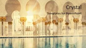  Presentation with zayed - Audience pleasing theme consisting of simbel - mosque of sheikh zayed backdrop and a coral colored foreground