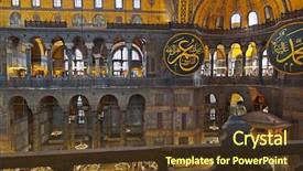  Presentation with architecture mosque - Amazing presentation having mosque temple church - mosaic interior in hagia sophia backdrop and a tawny brown colored foreground
