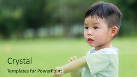  Presentation with mosquito - Presentation design consisting of mosquito - baby boy scratching his arm background and a mint green colored foreground