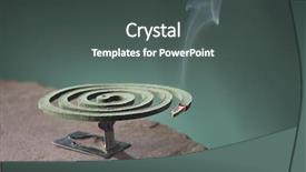  Presentation with incense - Cool new PPT layouts with mosquito coil is mosquito-repelling backdrop and a dark gray colored foreground