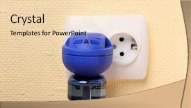  Presentation with chemical safety - Cool new PPT theme with mosquito fumigator at home backdrop and a lemonade colored foreground