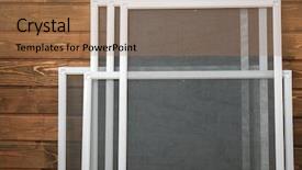  Presentation with mosquito - PPT layouts having mosquito window screens on wooden background and a coral colored foreground