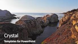  Presentation with moss - PPT theme with moss on the rocks background and a dark gray colored foreground