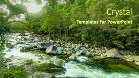  Presentation with queensland - Audience pleasing slide deck consisting of mossman-gorge-river-in-daintree backdrop and a tawny brown colored foreground