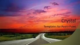  Presentation with asphalt road - Theme with most asphalt road shallow depth background and a red colored foreground