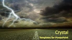  Presentation with asphalt road animtion - Audience pleasing presentation theme consisting of most asphalt road shallow depth backdrop and a tawny brown colored foreground