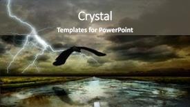  Presentation with asphalt road - PPT theme consisting of most asphalt road shallow depth background and a gray colored foreground