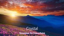  Presentation with pink flowers - Cool new theme with most-attractive-scene-with-pink backdrop and a navy blue colored foreground