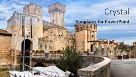  Presentation with medieval - Cool new PPT theme with most-beautiful-castles-of-italy backdrop and a light blue colored foreground