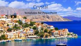  Presentation with colorful - Presentation with most-beautiful-colorful-islands background and a light blue colored foreground
