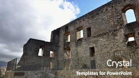  Presentation with village - Colorful slide set enhanced with most beautiful italian hamlet backdrop and a dark gray colored foreground