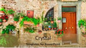  Presentation with italy - Audience pleasing slide set consisting of most beautiful villages of italy backdrop and a gold colored foreground