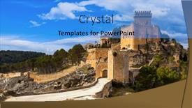  Presentation with medieval - Presentation design consisting of most-famous-and-beautiful-medieval and a teal colored foreground