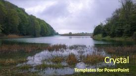  Presentation with wetland - PPT layouts with wetlands - biviere lake in nebrodi park background and a tawny brown colored foreground