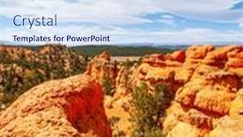  Presentation with arches - Slide set with most-popular-trails-in-red background and a sky blue colored foreground