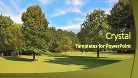  Presentation with landscape gardening - Amazing PPT layouts having most romantic landscape park garden backdrop and a tawny brown colored foreground