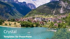  Presentation with ecology saline lakes - Theme with most-scenic-mountain-lakes background and a teal colored foreground