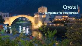  Presentation with bosnia - Colorful PPT layouts enhanced with mostar bosnia and herzegovina backdrop and a navy blue colored foreground