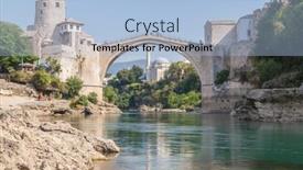  Presentation with catholic old - Slide set enhanced with mostar-bosnia-august-10 background and a light blue colored foreground