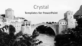  Presentation with bosnia - Audience pleasing presentation consisting of mostar-bridge-in-black backdrop and a white colored foreground