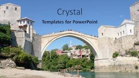  Presentation with bosnia - Colorful slides enhanced with mostar-bridge-mostar-bosnia-herzegovina backdrop and a teal colored foreground