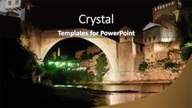  Presentation with bosnia - Presentation theme featuring mostar-bridge-mostar-bosnia-herzegovina background and a black colored foreground