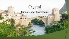  Presentation with bosnia - Presentation theme consisting of mostar-bridge-mostar-bosnia-herzegovina background and a white colored foreground