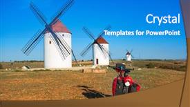  Presentation with pilgrim - Beautiful presentation featuring mota del cuervo windmills pilgrim backdrop and a teal colored foreground