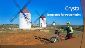  Presentation with pilgrim - Cool new presentation with mota del cuervo windmills pilgrim backdrop and a cobalt blue colored foreground