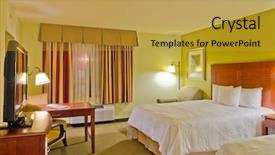  Presentation with home design - Presentation theme enhanced with motel - beautiful and modern home background and a gold colored foreground